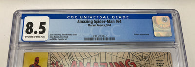 Amazing Spider-Man #64 - CGC 8.5 OW/WP - 3983203002
