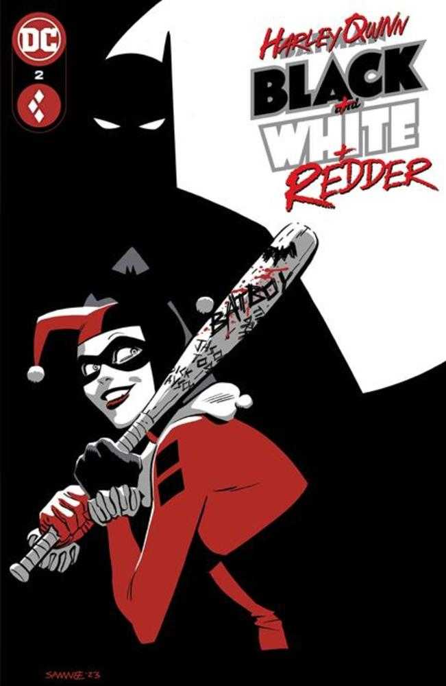 Harley Quinn Black White Redder 