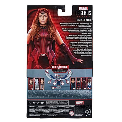 Marvel Legends - Scarlet Witch Action Figure - Captain America Flight Gear Build-A-Figure