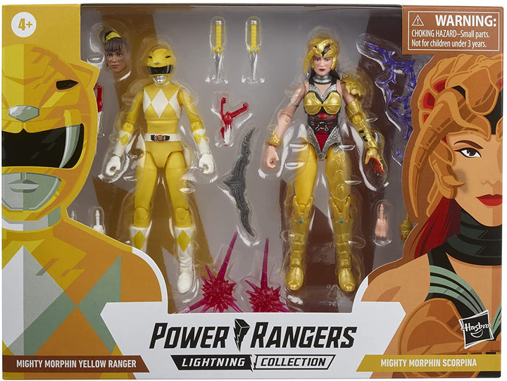 Power Rangers Lightning Collection - Mighty Morphin Yellow  Ranger  vs. Mighty Morphin Scorpina 6-Inch Figures