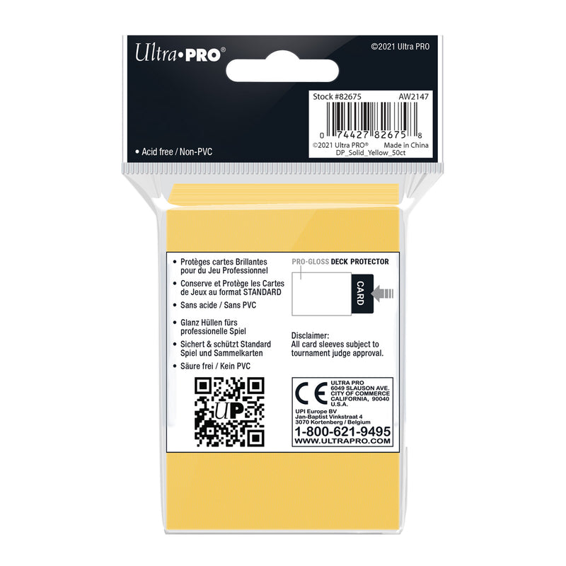 Ultra Pro Sleeve 50ct - Yellow