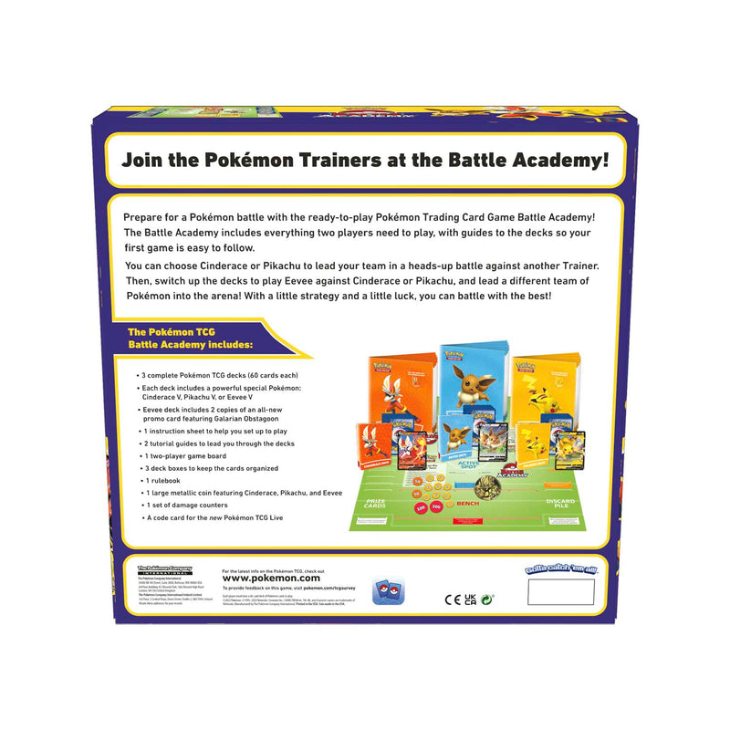 Pokémon TCG: Battle Academy 2022 (Cinderace V, Pikachu V, Eevee V)