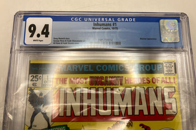 Inhumans #1 - CGC 9.4 WP - 3985737014