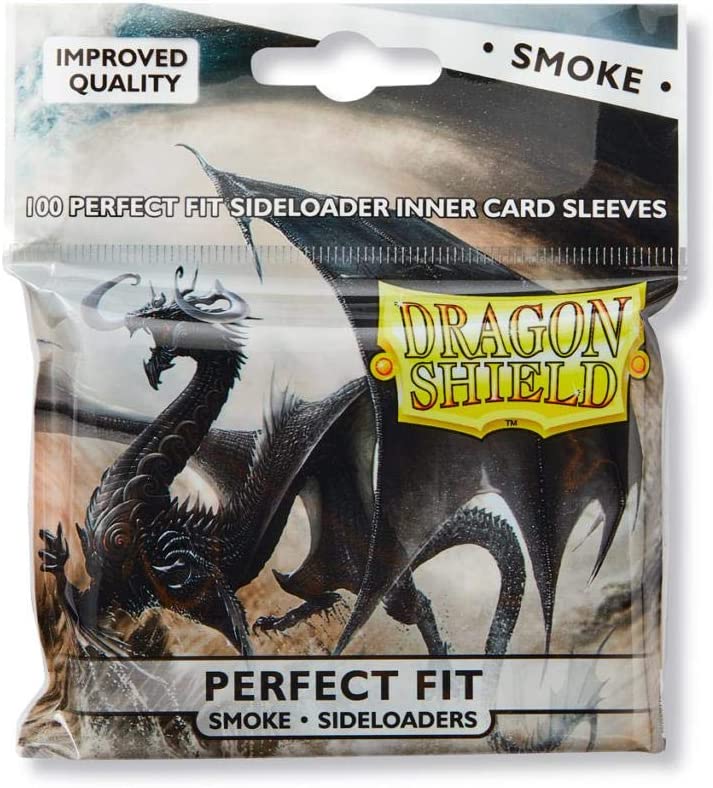 Dragon Shield Card Sleeves - Perfect Fit Smoke Sideloaders